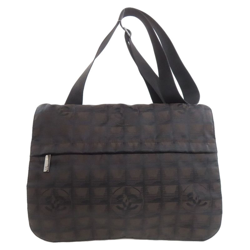 Chanel New Travel Line Shoulder Bag Nylon Jacquard Women