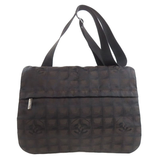 Chanel New Travel Line Shoulder Bag Nylon Jacquard Women