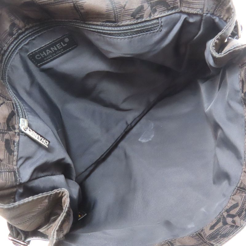 Chanel New Travel Line Shoulder Bag Nylon Jacquard Women