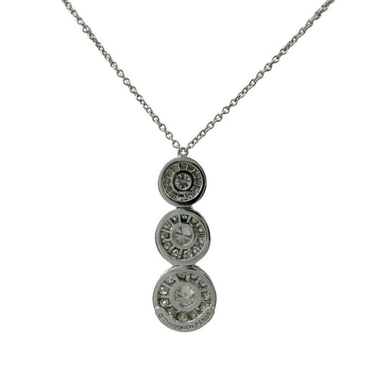 Tiffany & Co Sir Cles Set Triple Drop Diamond Necklace