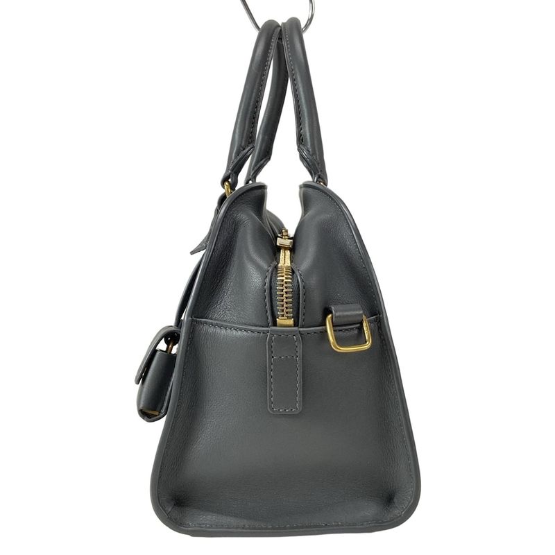 Saint Laurent Paris Handbag Duffle Lock Baby 655008 Gray Leather