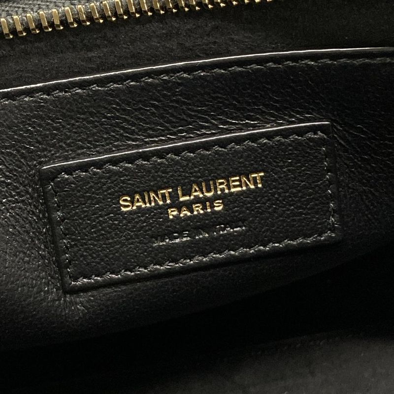 Saint Laurent Paris Handbag Duffle Lock Baby 655008 Gray Leather