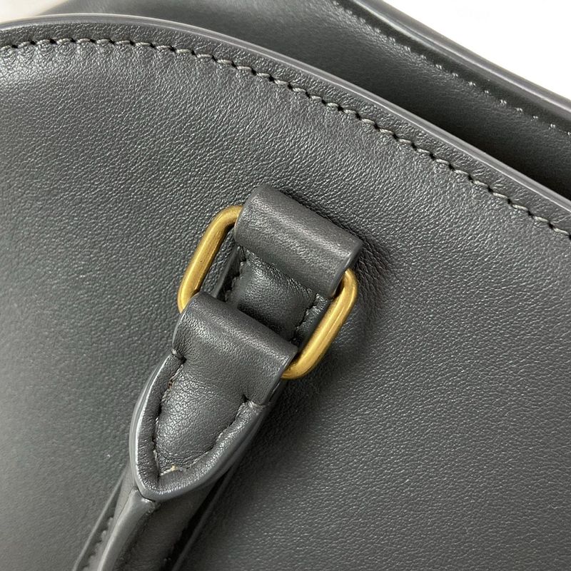 Saint Laurent Paris Handbag Duffle Lock Baby 655008 Gray Leather