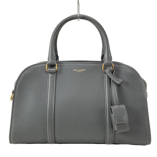 Saint Laurent Paris Handbag Duffle Lock Baby 655008 Gray Leather
