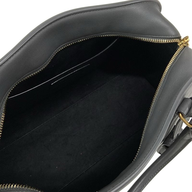 Saint Laurent Paris Handbag Duffle Lock Baby 655008 Gray Leather