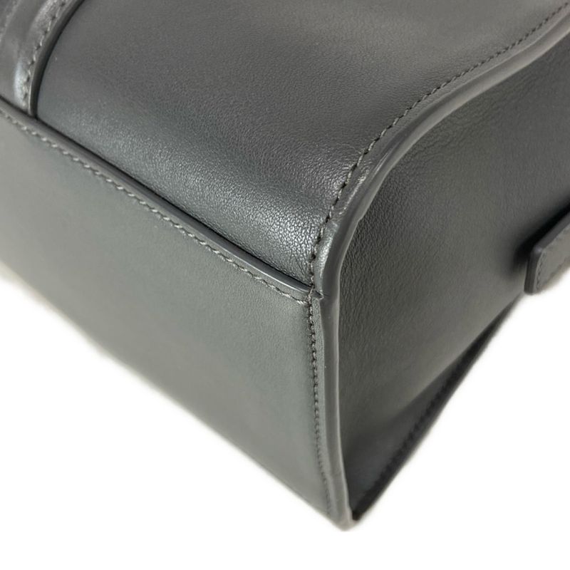 Saint Laurent Paris Handbag Duffle Lock Baby 655008 Gray Leather