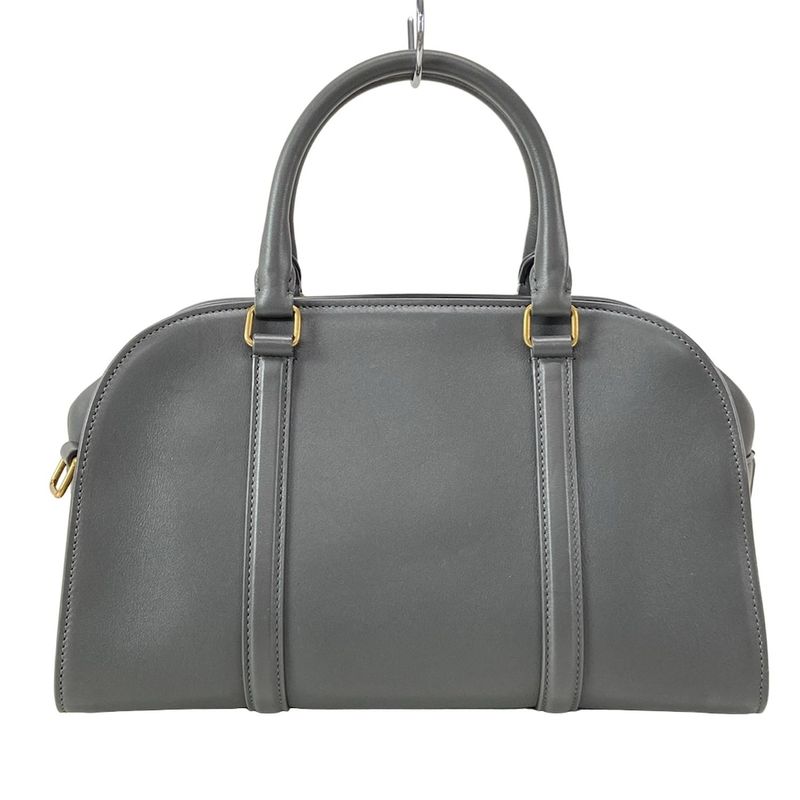 Saint Laurent Paris Handbag Duffle Lock Baby 655008 Gray Leather