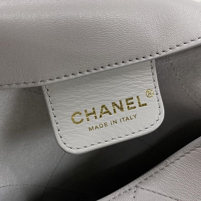 Chanel Shoulder Bag Matelasse Hobo Bag As5403 Light Gray Lambskin