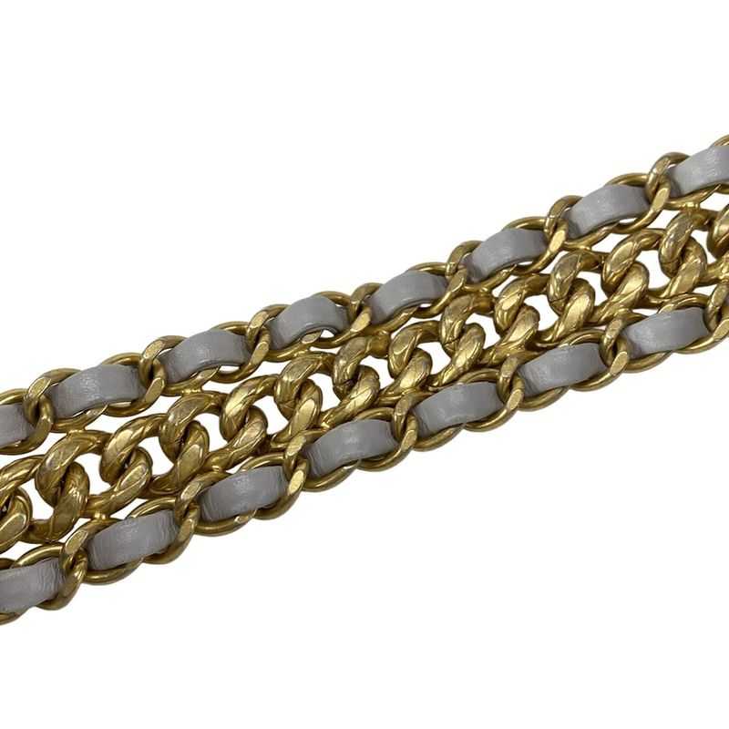 Chanel Shoulder Bag Matelasse Hobo Bag As5403 Light Gray Lambskin