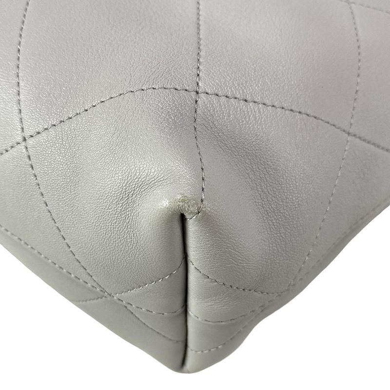 Chanel Shoulder Bag Matelasse Hobo Bag As5403 Light Gray Lambskin