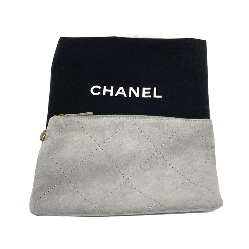 Chanel Shoulder Bag Matelasse Hobo Bag As5403 Light Gray Lambskin