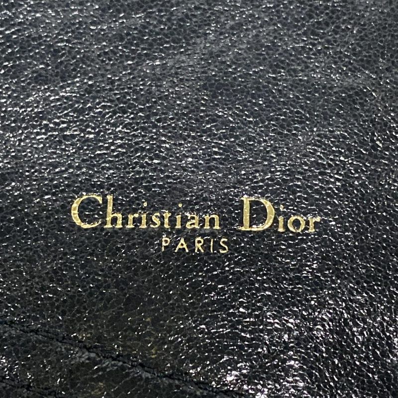 Dior/christian Dior Belt Saddle Belt Bag Black And Gold Wide Belt Leather