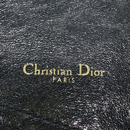 Dior/christian Dior Belt Saddle Belt Bag Black And Gold Wide Belt Leather