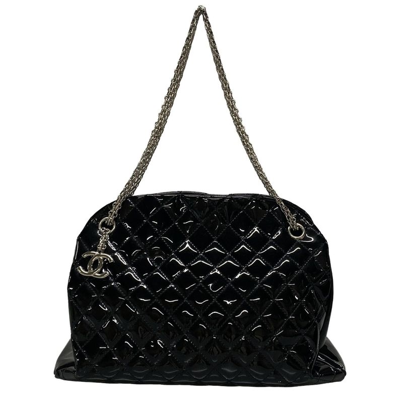 Chanel Shoulder Bag Mademoiselle Beauring Bag Black Chain Shoulder/silver