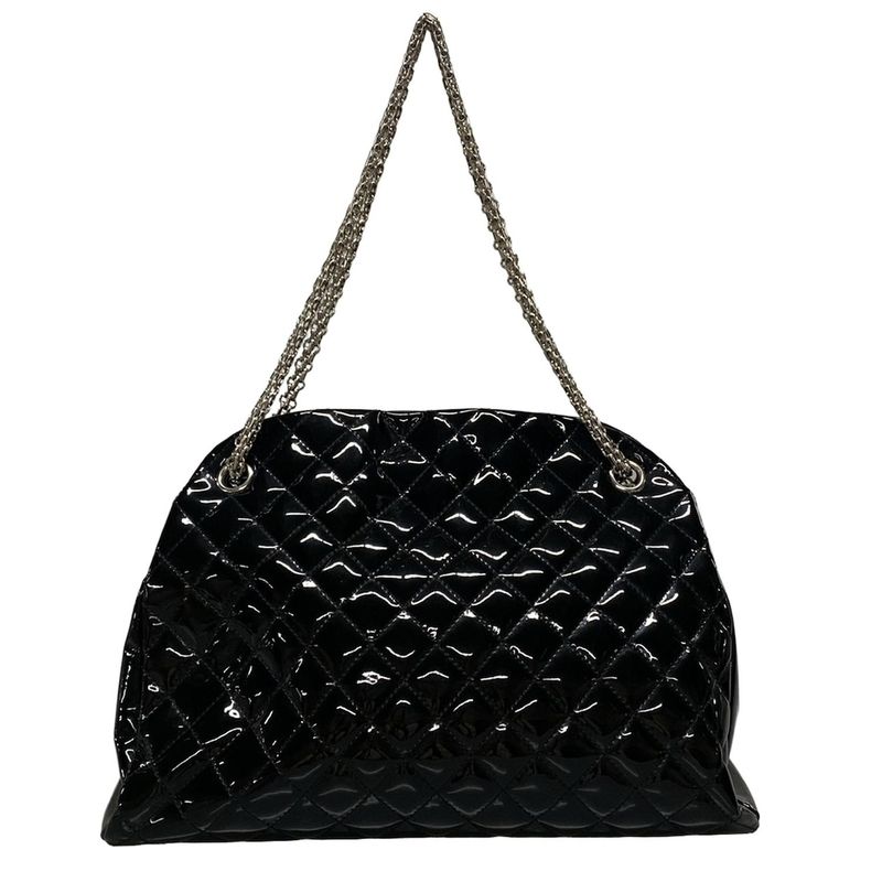 Chanel Shoulder Bag Mademoiselle Beauring Bag Black Chain Shoulder/silver