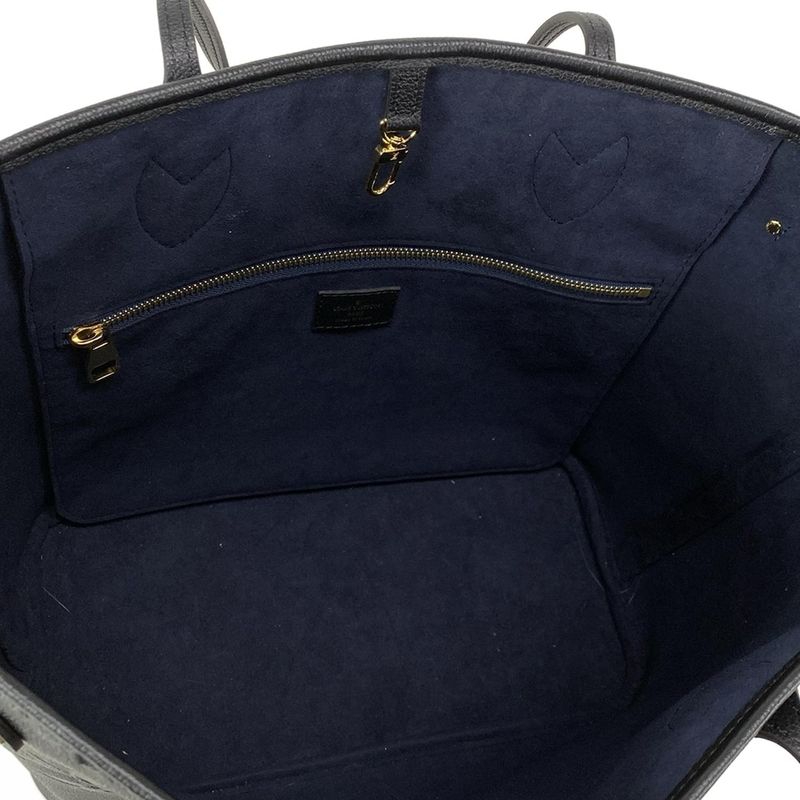 Louis Vuitton Monogram Empreinte Neverfull MM M45685 Noir Black Leather Tote