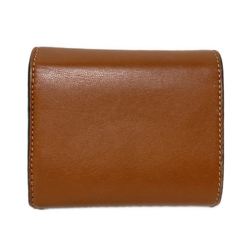 Celine Small Flap Wallet With Three Compartments Triomphe Brown Leather