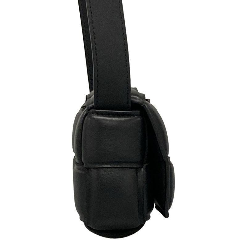 Bottega Veneta Shoulder Bag Padded Cassette Mini 716648 Black Lambskin