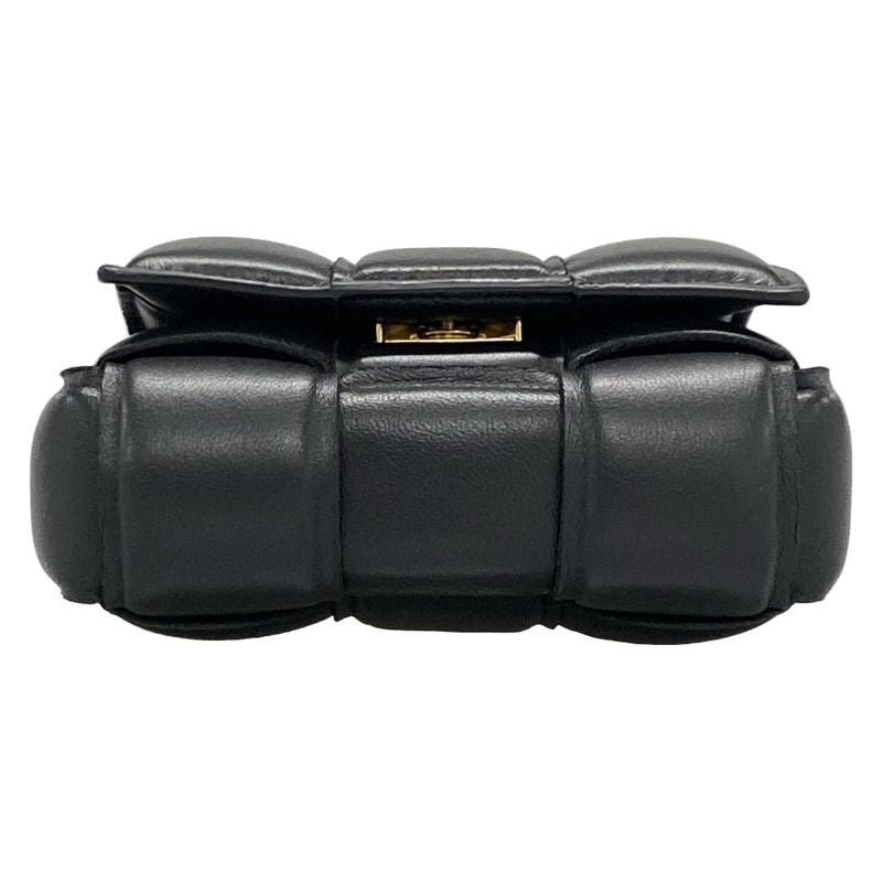 Bottega Veneta Shoulder Bag Padded Cassette Mini 716648 Black Lambskin