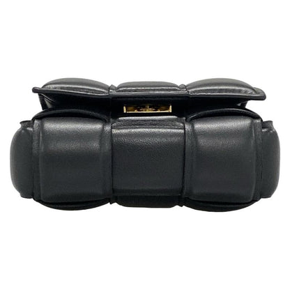 Bottega Veneta Shoulder Bag Padded Cassette Mini 716648 Black Lambskin