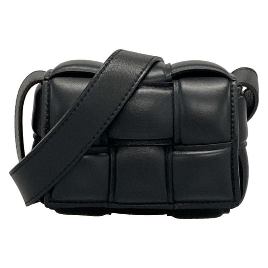 Bottega Veneta Shoulder Bag Padded Cassette Mini 716648 Black Lambskin