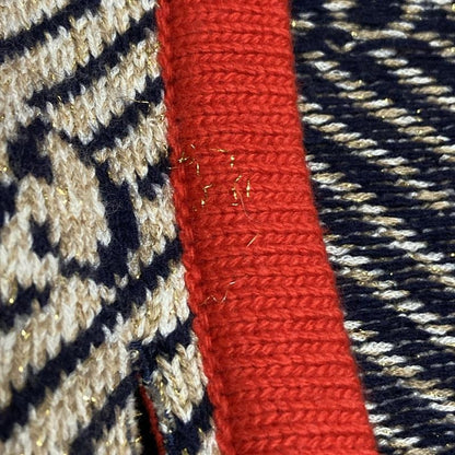 Gucci Cardigan Size S Women - 553505-xkaiv Beige Dark Navy And Red Long Sleeves