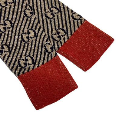 Gucci Cardigan Size S Women - 553505-xkaiv Beige Dark Navy And Red Long Sleeves