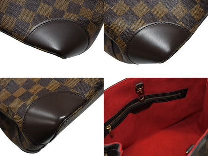 Louis Vuitton Damier Hampstead PM Handbag Brown Logo Gold — view 7