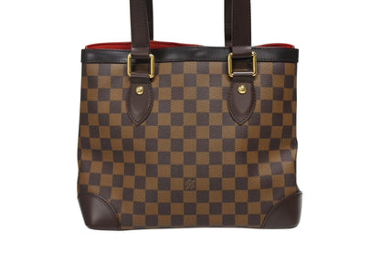 Louis Vuitton Damier Hampstead PM Handbag Brown Logo Gold — view 3
