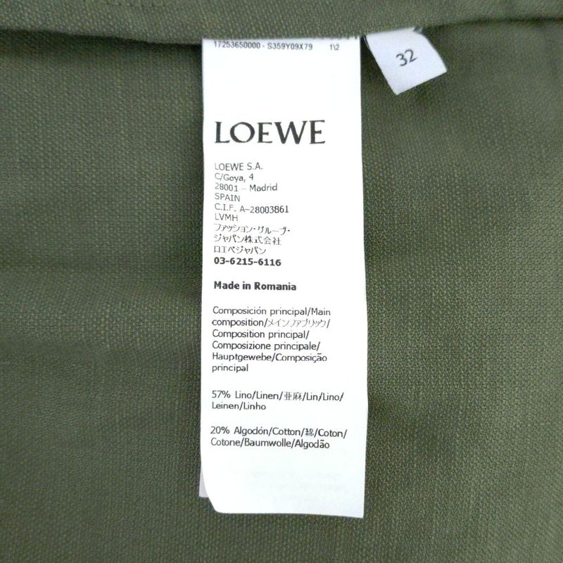 Loewe Dress Size 32 XS Women - Khaki Long Sleeves/knee Length