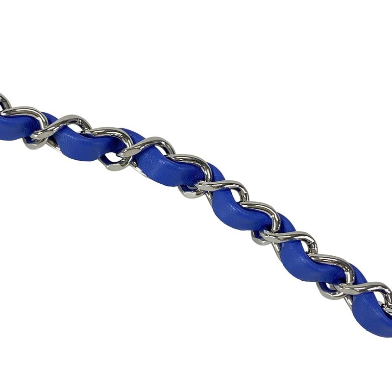 Chanel Shoulder Bag Mini Matelasse A69900 Blue And White Chain Shoulder /