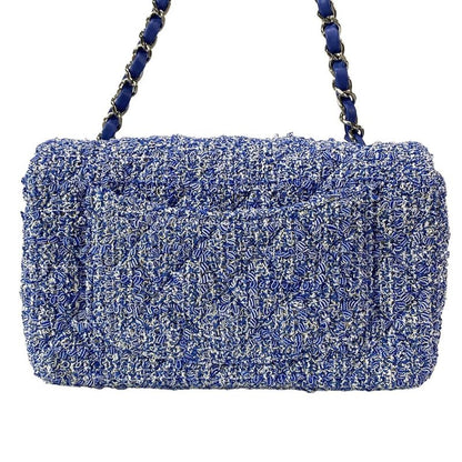 Chanel Shoulder Bag Mini Matelasse A69900 Blue And White Chain Shoulder /