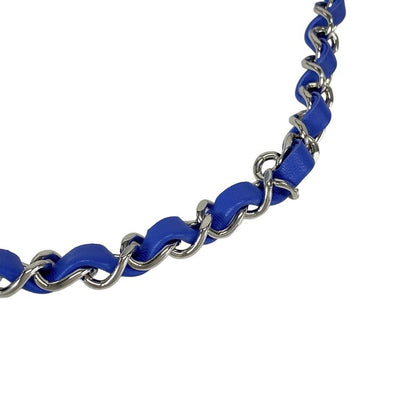 Chanel Shoulder Bag Mini Matelasse A69900 Blue And White Chain Shoulder /