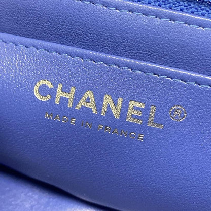 Chanel Shoulder Bag Mini Matelasse A69900 Blue And White Chain Shoulder /