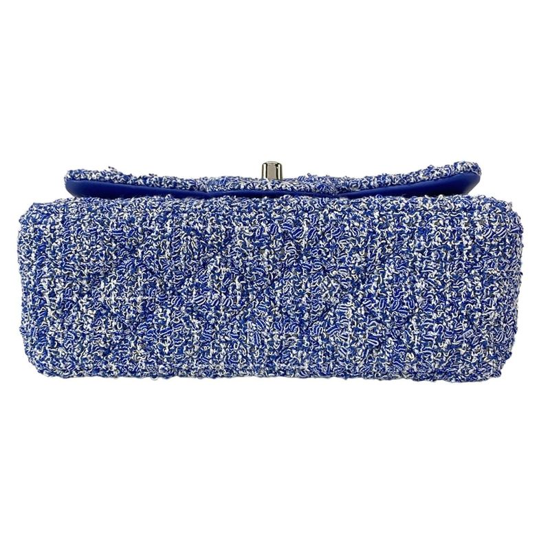 Chanel Shoulder Bag Mini Matelasse A69900 Blue And White Chain Shoulder /