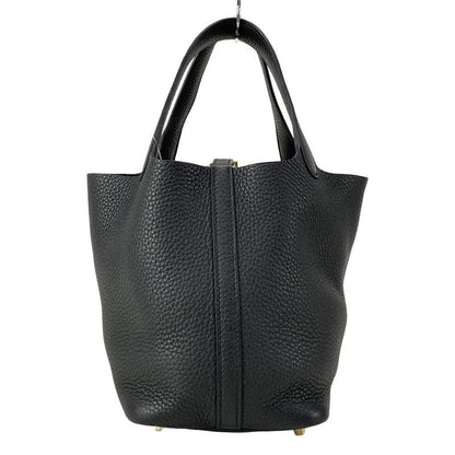 Hermes Handbag Picotin Lock PM Black Gold Hardware
