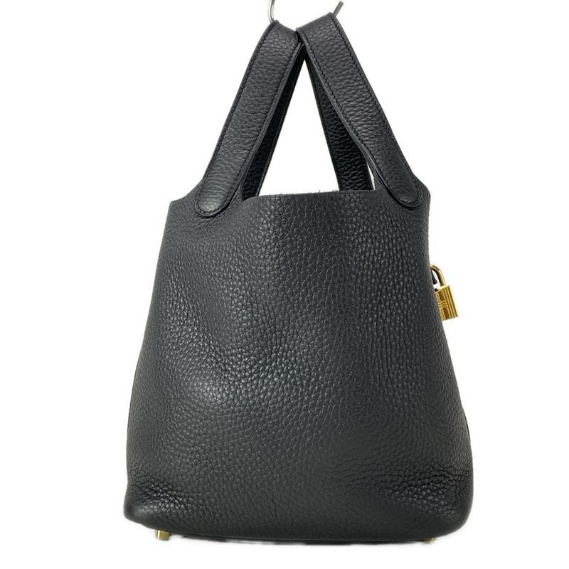 Hermes Handbag Picotin Lock PM Black Gold Hardware