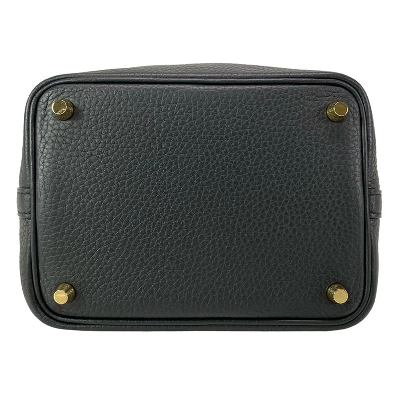 Hermes Handbag Picotin Lock PM Black Gold Hardware