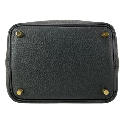 Hermes Handbag Picotin Lock PM Black Gold Hardware