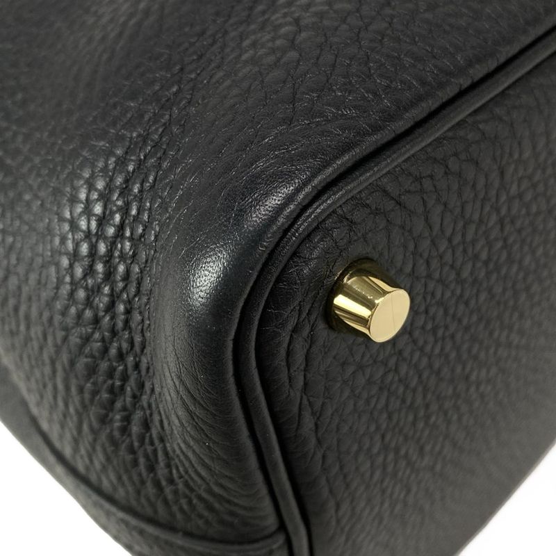 Hermes Handbag Picotin Lock PM Black Gold Hardware