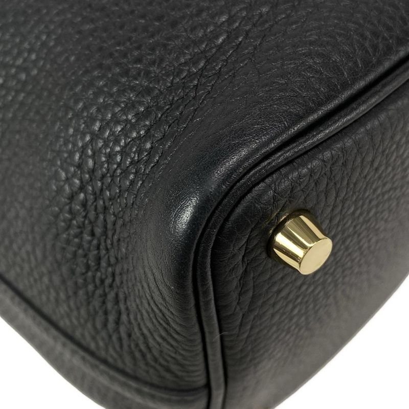 Hermes Handbag Picotin Lock PM Black Gold Hardware