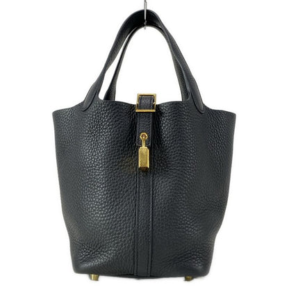 Hermes Handbag Picotin Lock PM Black Gold Hardware