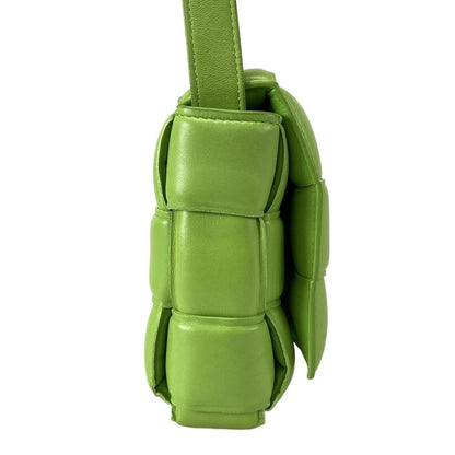 Bottega Veneta Shoulder Bag Padded Cassette Light Green Diagonal Lambskin