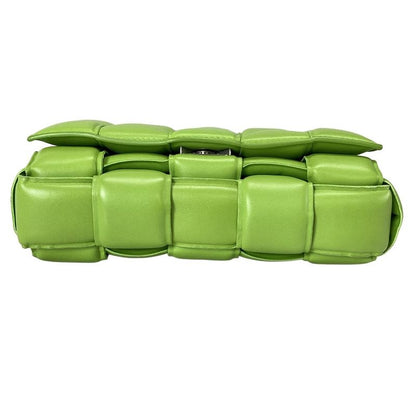 Bottega Veneta Shoulder Bag Padded Cassette Light Green Diagonal Lambskin