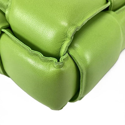 Bottega Veneta Shoulder Bag Padded Cassette Light Green Diagonal Lambskin