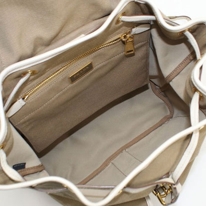Prada Backpack Logo Jacquard Backpack Canvas Scuff Deuce