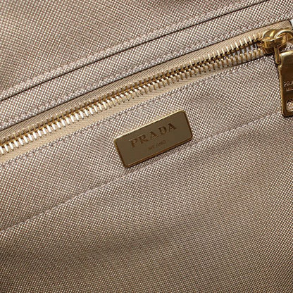 Prada Backpack Logo Jacquard Backpack Canvas Scuff Deuce