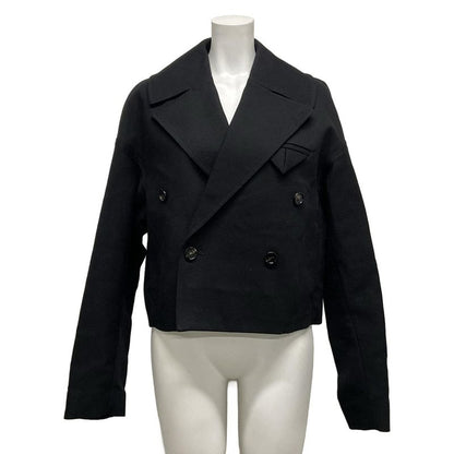 Bottega Veneta Jacket Size 38 S Women's Cropped Double Jacket 686152 Black Long