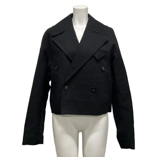 Bottega Veneta Jacket Size 38 S Women's Cropped Double Jacket 686152 Black Long