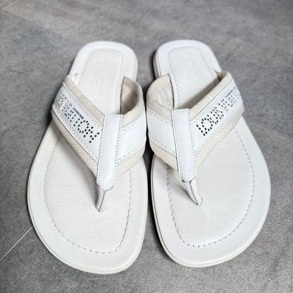 Louis Vuitton Perforated Logo Leather Mesh Sandals Men's 8 27cm (10.63in) White